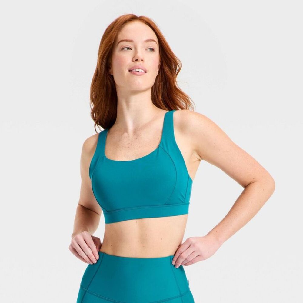 Women's Convertible High Support Convertible Sports Bra - Teal Green S